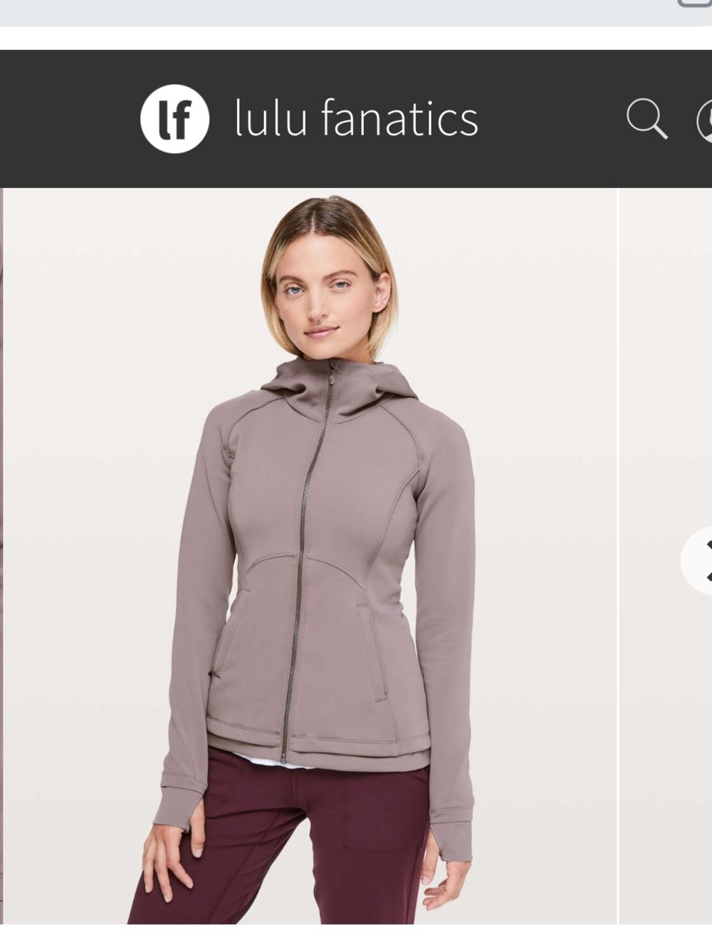 Lululemon Stopover Full Zip Jacket Sz 10 Lunar Rock Grey Purple 1071